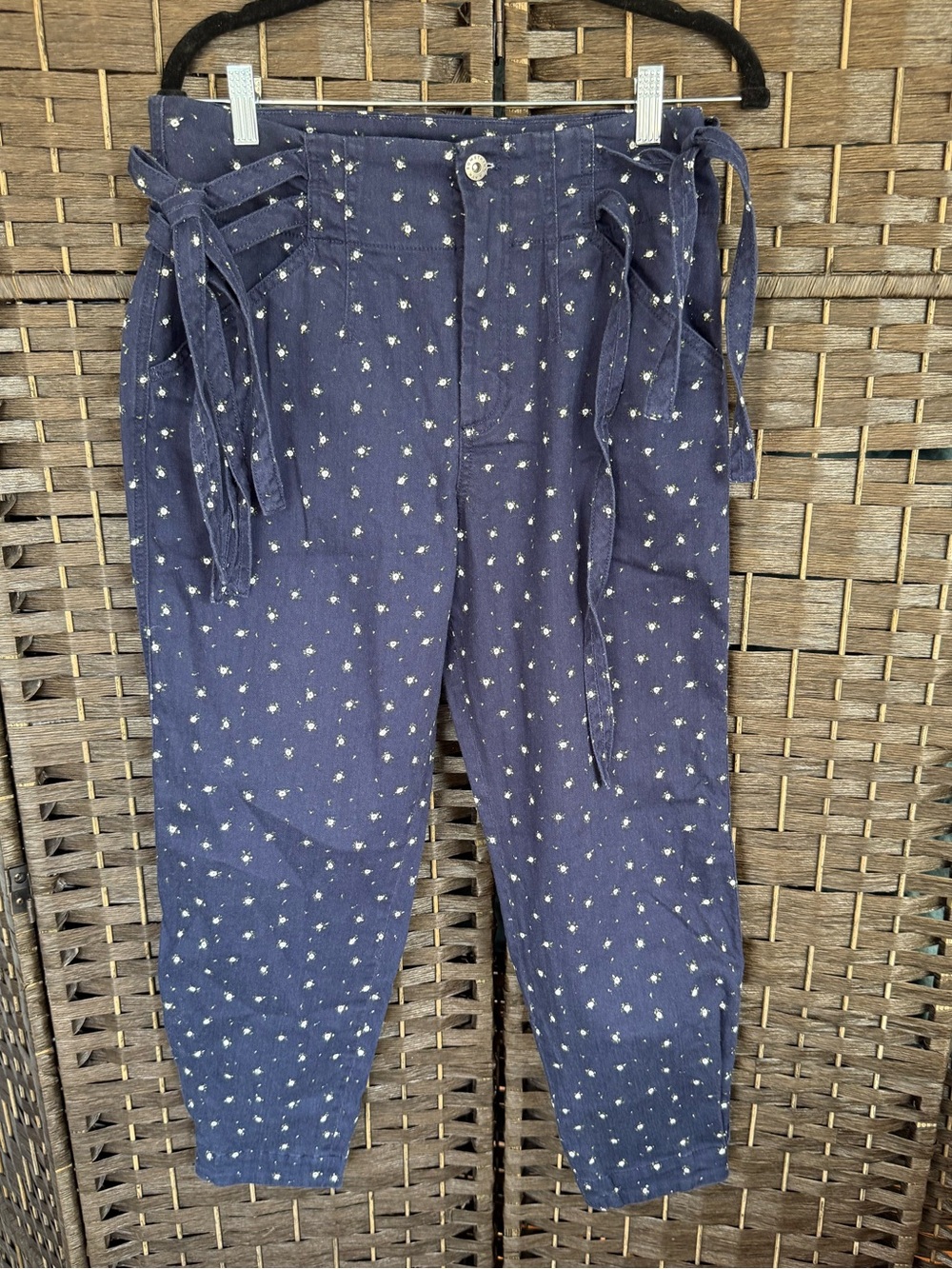 *NEW*Sz 10* Something Navy*Sydney Side Tie Pants